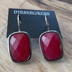 Dyrberg/Kern Lewa pink faceted jade earrings